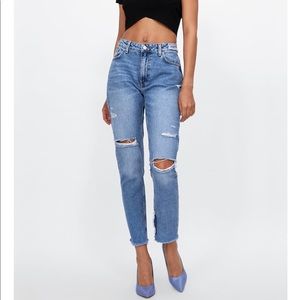 Zara distressed mom 👖!!!